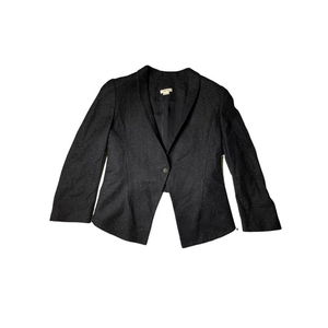 Womens Blazer Helmut‎ Lang Size 12 Wool Blend Black White Tux